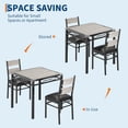 thumbnail image 3 of Moderno dining mesa set: sturdy metal legs, thickened steel frames, space - saving design, pu forrado sillas supporting up to 400 pounds, de esquina protectors para safety, fácil montaje, 3 of 6