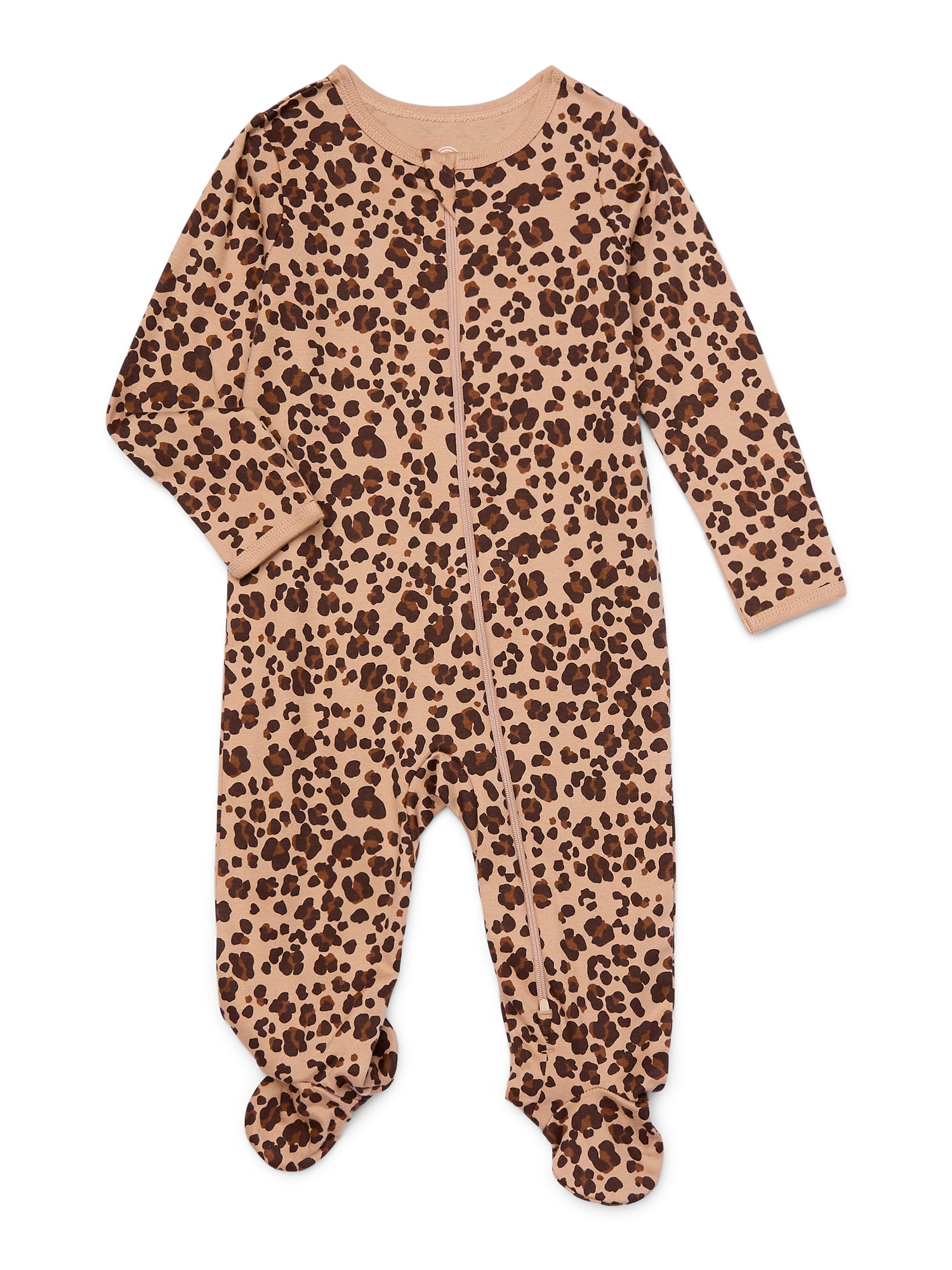 Wonder Nation Baby Unisex Zip Front Footed Sleep N Play Pajamas, 2-Pack, Sizes Preemie-6/9 Months