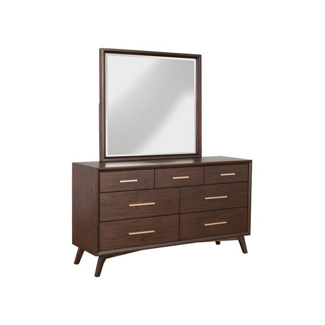 Alpine Furniture 1978-06 Gramercy Mirror&44; Noyer - 37,5 x 40 x 2,0 Po.