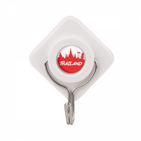 

Red Outline Landmark Thailand Adhesive Wall Hooks Hanging Self Sticky
