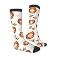 thumbnail image 3 of Fotbe Wooden Barrels With Honey print Women's Men's Novelty Crew Socks Cotton Socks Knee High Socks for Walking,Running,Nurses,Pregnancy, 3 of 8