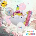 thumbnail image 2 of Unicorn Birthday Decorations for Girls Set - Number 1 Balloon Pink Gradient, Unicorn Balloons, Unicorn Party Decorations, Unicorn Party Supplies 1st B, 2 of 4