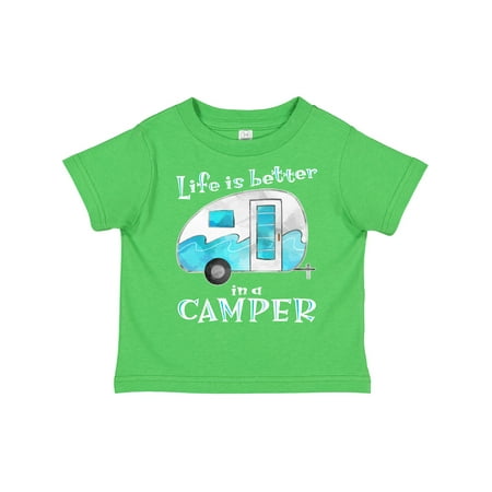 

Inktastic Life is Better in a Camper Blue Gift Toddler Boy or Toddler Girl T-Shirt