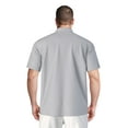 thumbnail image 6 of Cafe Luna Men's and Big Men's Geo Printed Short Sleeve Chambray Woven Shirt, Size S-4XL, 6 of 7