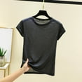 thumbnail image 2 of Dealovy Pajamas Tops for Women Casual Loose Comfy Pjs Top Homewear Short Sleeve Round Neck Sleep T Shirts, 2 of 6