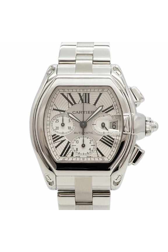 Pre-Owned Cartier Roadster XL W62019X6 Silver Dial Men's Watch
