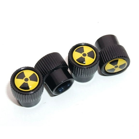 4pcs Universal Fit Nuclear Bomb Car Wheels Tire Air Valve Caps Stem Dust Cover