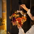 thumbnail image 2 of Halloween Wreath with Light,10 Inch DIY Pumpkin Door Hanging Halloween Decor for Porch,Party,Home - Great Halloween Decorations & Halloween Lights,A/B/C(B), 2 of 6
