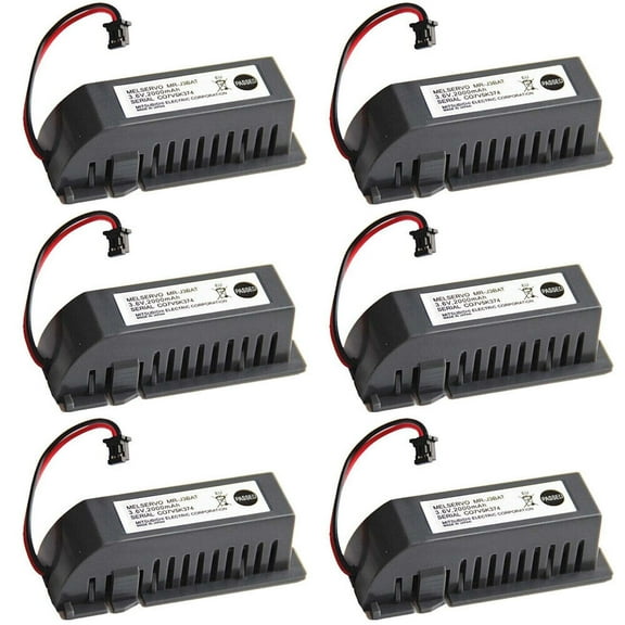 PROTOW 6-Pack 3.6V MR-J3BAT 2000mAh ER6VC119A/B PLC CNC Battery for ER6VC119A/B MELSERVO MR70 with Plug