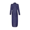 thumbnail image 4 of Vestido Vestido largo informal para mujer, holgado, con cuello vuelto, vestido clásico, traje de calle Cgtredaw Azul marino T S para Mujer, 4 of 9