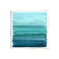 Stupell Industries Gradient Turquoise Brushed Composition Graphic Art Unframed Art Print Wall Art, Design by Allie Corbin
