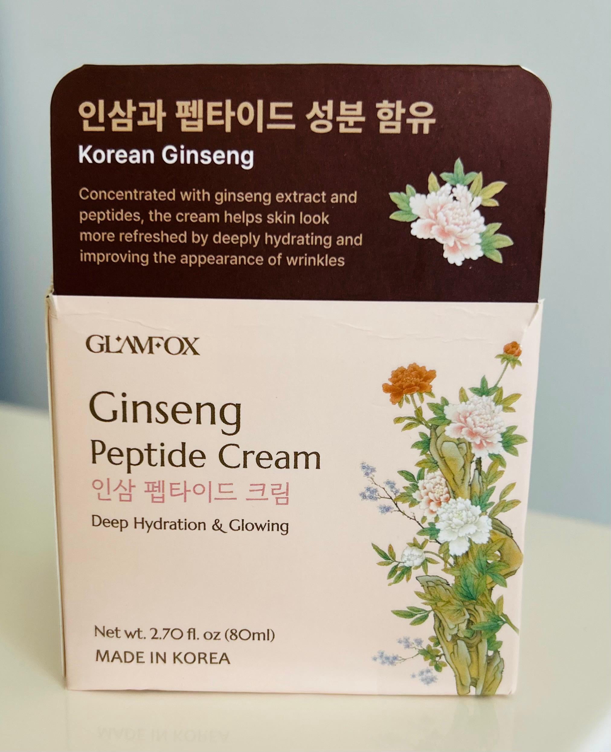 Korean Skincare -Ginseng Peptide Cream Deep Hydration & Anti-Aging Glowing 2.7 oz