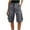 Dark Gray, variant on Vibrex Womens Shorts Solid Color Stretched Waist Versatile Casual Pants Women's Cargo Shorts Comfy Loose Shorts Knee Length Shorts for Summer Casual