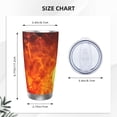 thumbnail image 4 of Logiee Tennis Ball In Fire Print 20OZ Car Cup with Lid, Stainless Steel Vacuum Insulated Double Wall Travel Tumbler, Durable Insulated Coffee Mug,Thermal Cup with Straw-Straw Three-piece Set, 4 of 8