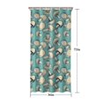 thumbnail image 5 of Beige Mushroom Sketch Teal Pattern Shower Curtain 36"x72" ,Bathroom Decorative Shower Curtains Set with 12 Hooks,Modern Waterproof Washable Shower Curtain, 5 of 6