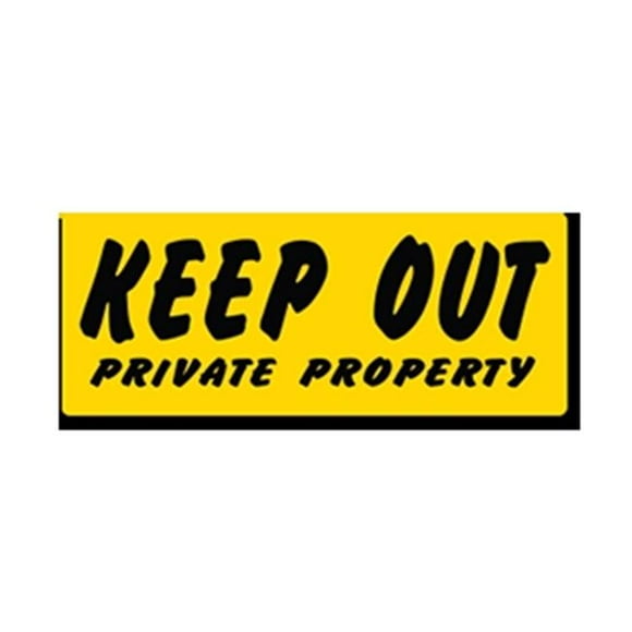 EverMark YHM005-01 Keep Out - Private Property Clip-On Sign