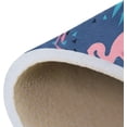 thumbnail image 7 of SKYSONIC 36x24in Pattern Pink Flamingos Area Rug, Tropical Palm Leaves Non-Slip Floor Carpet for Indoor Living Dining Room Bedroom, 7 of 7
