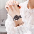 thumbnail image 3 of Reloj casual de cuarzo para mujer, reloj de pulsera con esfera redonda de color sólido, 3 of 3