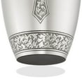 thumbnail image 4 of Reminded Adult Cremation Memorial Urn for Human Ashes, Pewter with Black Stripe Brass Funeral Urn with Velvet Bag, 4 of 6