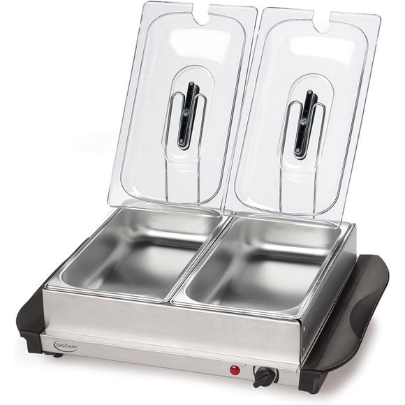Oster Buffet Server Warming Tray A Triple Tray Quart Stainless Steel