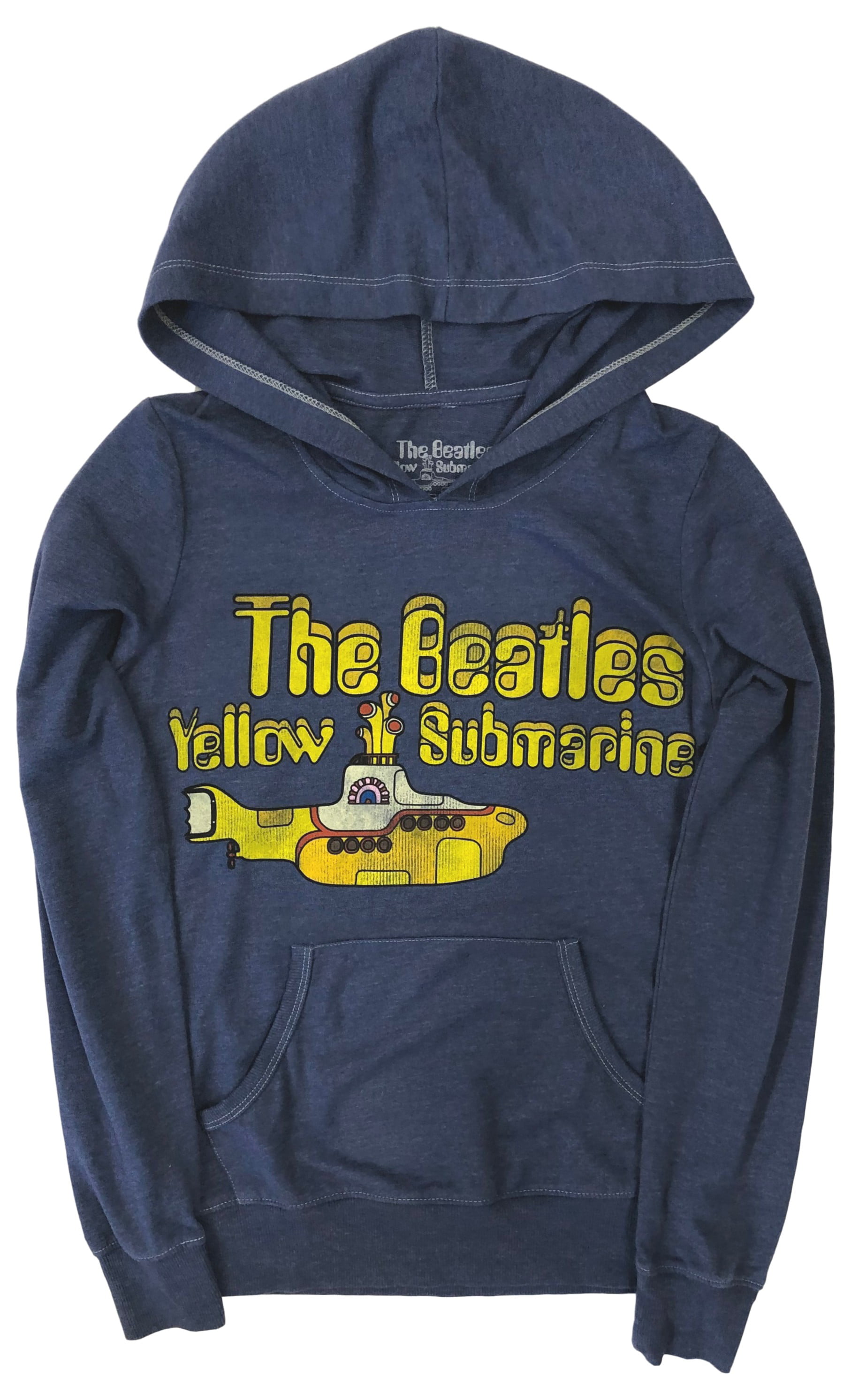 Beatles Yellow Submarine Girls Juniors Dark Grey Sweatshirt New Official 