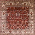 thumbnail image 1 of Ahgly Company Machine Washable Indoor Square Industrial Modern Tomato Red Area Rugs, 5' Square, 1 of 7