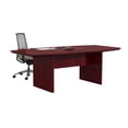 thumbnail image 2 of Mayline Corsica 7' Boat Shaped Conference Table with Slab Base-Sierra Cherry, 2 of 3
