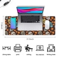 thumbnail image 5 of Long Mouse Pads for Desk,Brown Skull Marigold Pattern Desk Mats on Top Of Desks, Desk Mouse Pad Extra Large with 3mm Non-Slip Base and Stitched Edge for Gaming,Office,Work,Home 31.5"x11.8", 5 of 6