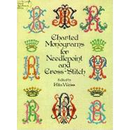 Flowers Cross Stitch Chart - Dover Needlework: Charted Monograms for Needlepoint and Cross-Stitch (Paperback)