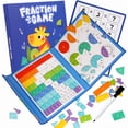 thumbnail image 1 of Vwrxbz Magnetic Fraction Tiles Math Learning Manipulatives Educational Puzzle Kids, 1 of 6