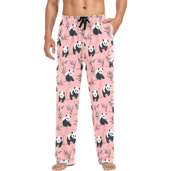 Top-kevin Men's Pajama Bottoms, Sleeping Long Pant Cute Cartoon Pandas Pajamas Lounge Wear Sleepwear Pants Animal PJS