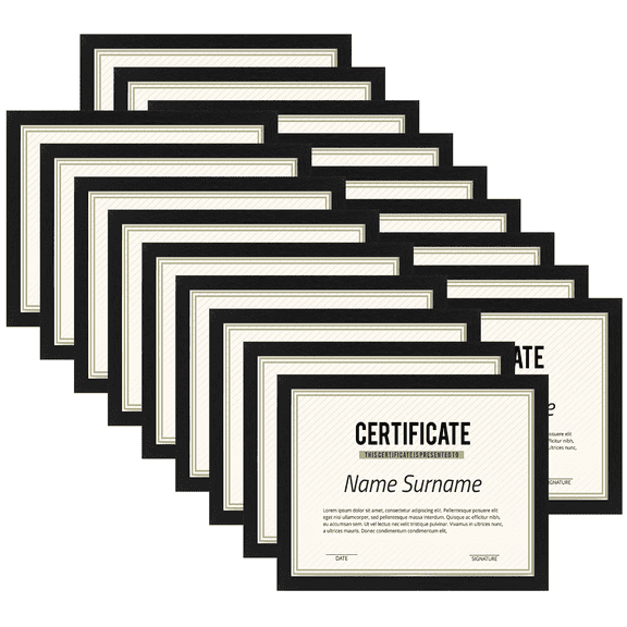18-Pack 8.5x11 Black Certificate & Diploma Frames