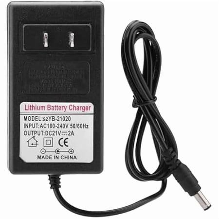 xzyuan 21V 2A Lithium Battery Charger 21 Volt Power Adapter for Headlight Toy Car Balance Car - AC 100-240V Adapter with LED Indicator (US Plug 50Hz/ 60Hz)