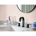 thumbnail image 3 of Moen 84154BL Avri two-handle high arc bathroom faucet Matte Black, 3 of 5