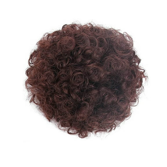 Guoxxzi Small Curly Wig Ladies Hair Bag Drawstring Elastic Net Hair Bud