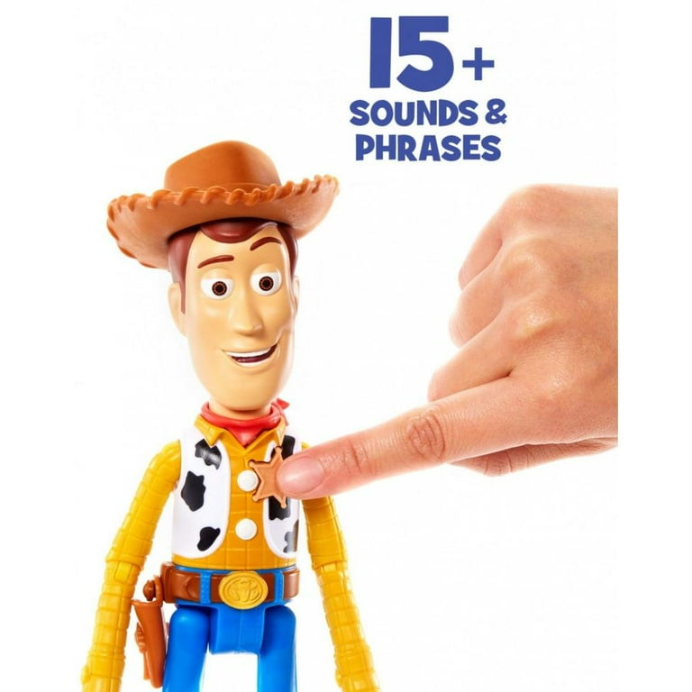 Disney Pixar Talking Toy Story Woody Figure with 15+ Authentic