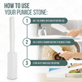 thumbnail image 3 of Powerstone Pumice Stone Toilet Bowl Cleaner with Extra Long Handle - 4 Pack | 3'' Longer Handle | Remove Hard Water Stains, Rings & Limescale from Toilets, Bathtubs, Sinks, Pools, BBQ, 3 of 6