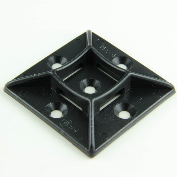 2" UV Black Cable Tie Mounts - (pack of 10)
