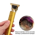 thumbnail image 3 of Hair Clippers Kit Electric Li Type Battery Hair Clippers Rechargeable Wave Shaped T Type Blade Cutting Trimmer for Men Gold Tone, 3 of 8
