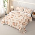 thumbnail image 3 of Manfei Western Galloping Horse Bed Spread Queen 3pcs,Vintage Cactus Horseshoe Queen Coverlet Set,Beige Brown,1 Quilt and 2 Pillowcases, 3 of 7