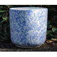 thumbnail image 3 of U.S.Sourcing Inc. Ceramic Blue and White Cylindrical planters, 2 Prints Blue and white Flower print, 3 of 6