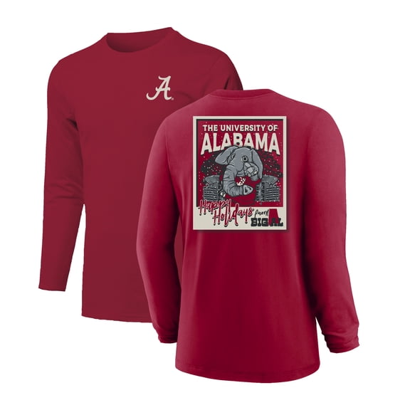 Youth  Crimson Alabama Crimson Tide Snowy Polaroid Long Sleeve T-Shirt
