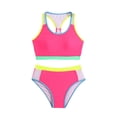 thumbnail image 2 of Mifsaly Teen Girls Swimsuits Set Kids Beach Bathing Suits 2 Piece Size 8-12 Color Contrast Trim Swimming Surfing Swimwear, 2 of 8