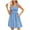 Blue, variant on Pisexur Womens Summer Dresses Floral Print Boho Dress Sleeveless Square Neck Wide Straps Midi Dress High Waist Tunic A-Line Mini Dress Casual Stylish Flowy Hawaiian Beach Dresses with Pocket