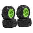 thumbnail image 5 of 4 Pieces RC Car Tires RC Wheel Rim RC Crawler Wheels Rubber with Great Grip for 1:18 Scale 4WD Granite Green, 5 of 9