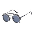 thumbnail image 2 of Steampunk Hippie Retro Redondo metal Mujeres Hombres , Negro esmerilado Colco gafas de sol steampunk, 2 of 7