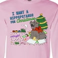 thumbnail image 4 of Inktastic I Want a Hippopotamus for Christmas Long Sleeve T-Shirt, 4 of 5