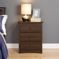 thumbnail image 5 of Prepac Fremont Classic Tall 3-Drawer Bedroom Nightstand, Espresso, 5 of 7