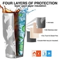 thumbnail image 7 of 30oz Gray Halloween White Ghosts Tumblers Stainless Steel Tumbler with Lid and Straw,Vacuum Insulated Double Wall Travel Tumbler Cups Mug with Cleaning Brush for Coffee,Tea, 7 of 7