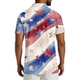 thumbnail image 2 of Men's USA 250th Anniversary Patriotic Stars Polo Shirt American Flag Style Casual Short Sleeve America 250 Merchandise, 2 of 6
